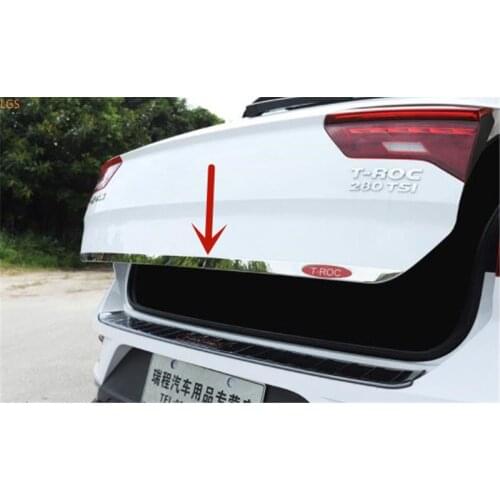 For Volkswagen T-ROC 2018-2020 High-quality stainless steel rear trunk door decorative strip tailgate styling strip Car styling