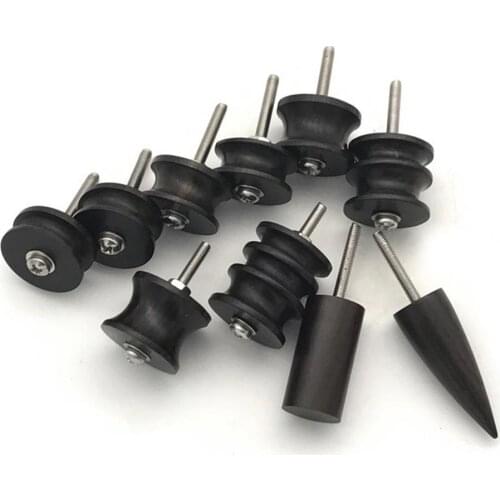 Leather Tools Treatments Crafts Leather working DIY grinding rod Ebony electric grinding head cutting edge polished Burnisher