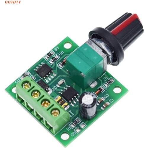 DC Motor Speed Controller 12v, Low Voltage PWM 1803BK Adjustable Driver Switch with Control Knob 1.8v 3v 5v 6v 12v 2A