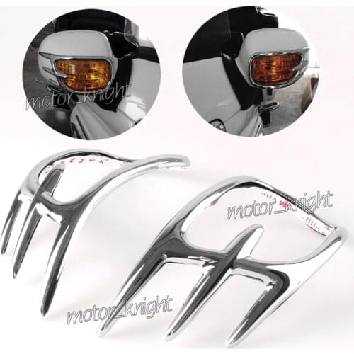 Left Right Motorcycle Show Chrome Pair Fairing Mirror Accent Grilles Back Accent Grilles for Honda Goldwing GL1800 2001-2016