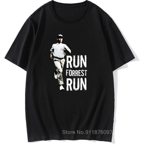 Mens Forrest Gump T Shirts Run Forest Run Forest Gump T-Shirt Casual Funny Tee Shirt Mens Graphic Retro Tshirt