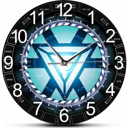 Superhero Movies Extension Jr Jarvis Wall Clock Modern Design Film Lovers Home Theater Decor Pop Art Silent Quartz Clock Watch