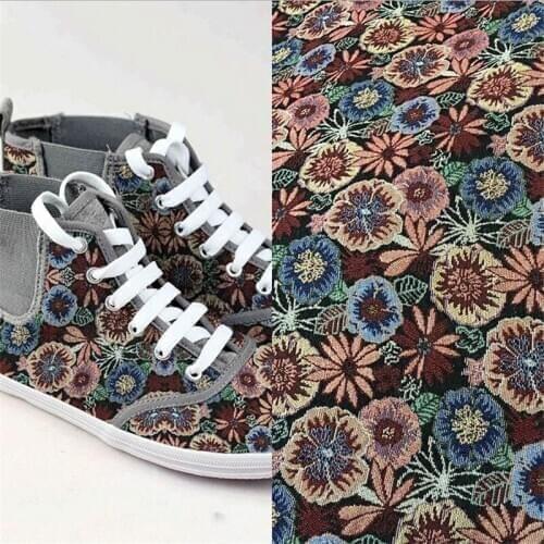 NF-02 100*148cm New Fashion Cotton and Linen Jacquard Fabric Folk Style Dress Fabric For Decoration Cushion Cover Fabric For Sew