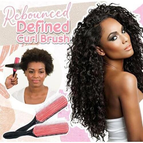 Rebounce Defined Curl Brush Antistatic Curling Comb Hair Massage Salon Hair Care Straight Curved Curl Coat Pear Head Round Hair