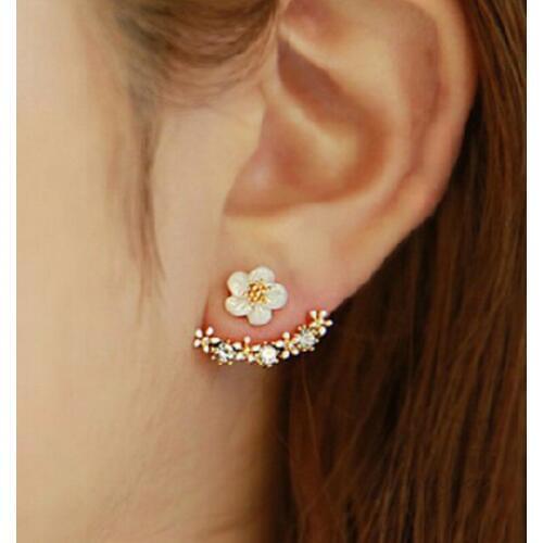 Korean small Daisy Stud Earrings For Women Fashion Imitation Pearl Flowers Hanging After Senior Female Jewelry Girls Gift