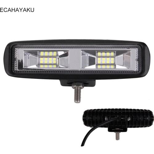 2 pieces 6 inch LED Car Work Light Bar LED Headlight Offroad Vehicle 24w 2400lm Work Lamp LED 12V 24V Work Lights Car Styling