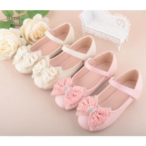 Girls Leather Shoes Girls Princess New Spring Summer Footwear Flats Kids Children Shoes For Party Wedding shoes