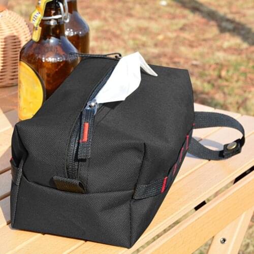 Outdoor paper napkin holder storage box waterproof Oxford cloth tissue box bag outdoor camping hiking portable tool accessories