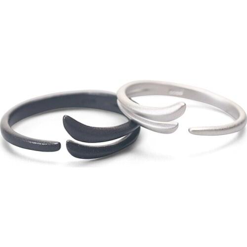 Uloveido original design 925 sterling silver ring wing double flying couple ring simple opening ring SALRG71