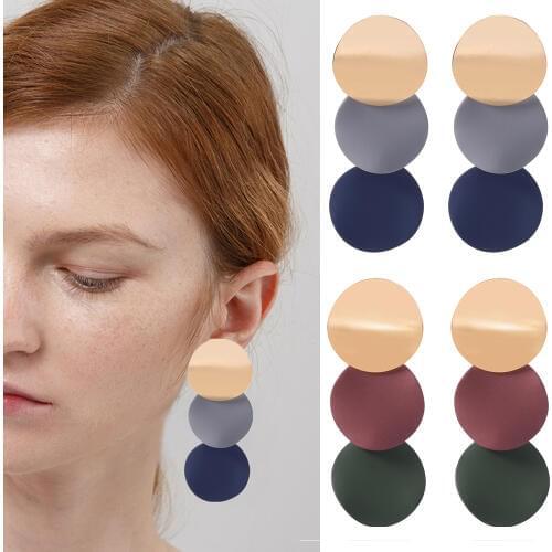 HOCOLE Vintage Gold Earrings For Women Geometric Fashion 2019 Brincos Resin Long Pendant Drop Earring Boho Jewelry Wholesale