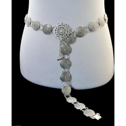 19 New Womens Medieval Belt Silver Decoration Dance Retro Belt