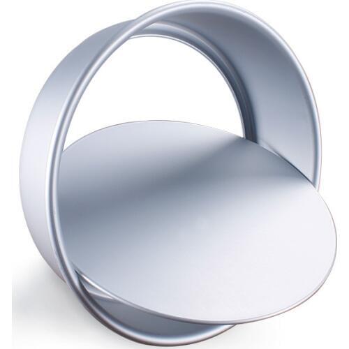 2-16 Inch Anodized Aluminum Round Cake Mold Live Bottom Cheesecake Pan Cylinder Fondant Molds Baking Mould with Removable Bottom