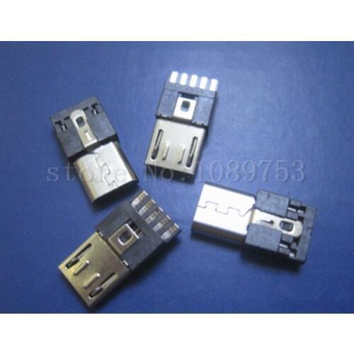 20Pcs New Micro USB Male 5Pin Socket Connector Wire-type DIY