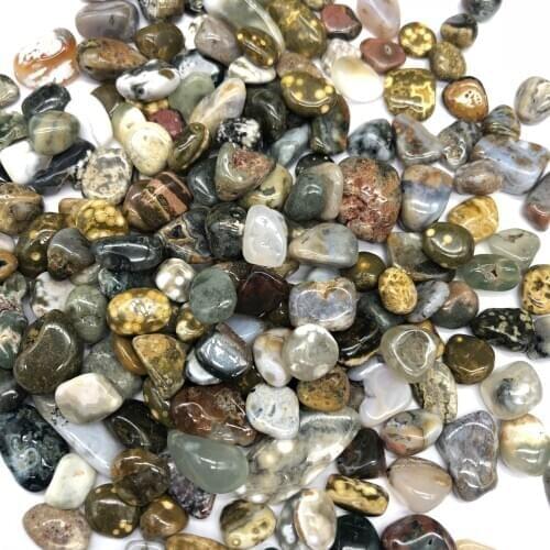200G Natural Ocean Jasper Lrregular Shape stone Gravel Quartz Crystal Stone Aquarium Healing Energy Treatment Stone