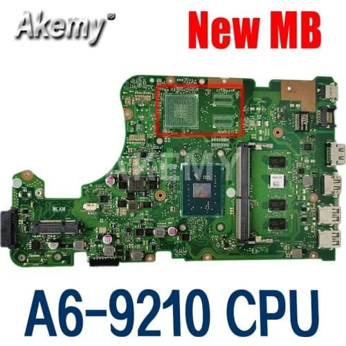 Akemy X555BA MB._4G/A6-9210 MainBoard For ASUS X555BA X555BP X555B X555QG X555QA X555Q Laptop Motherboard 90NB0D20-R00040