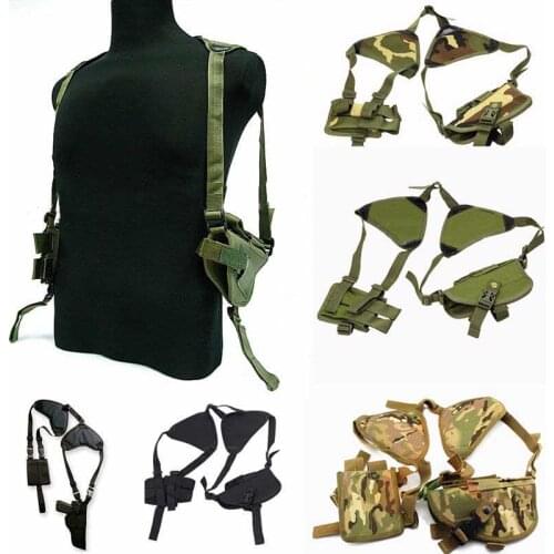Army Tactical Shoulder Holster Adjustable Nylon Gun Holster Outdoor Airsoft Shooting Gun Carry Pistol Pouch Hunting Accessories