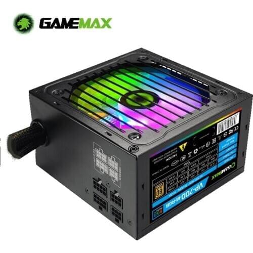 GameMAX RGB 700W RGB PC Power Supply Semi Modular 80 Plus Bronze Certified with RGB Light ATX Computer Power Supply VP-700-M-RGB