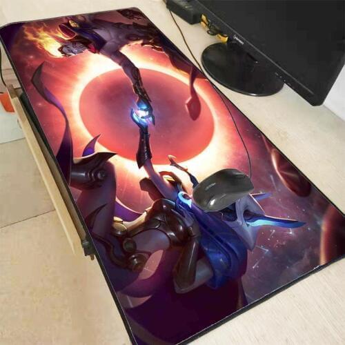 XGZ League of Legends Large Locking Edge Mouse Mat Gaming Mouse Pad Computer Mousepad Rubber Keyboard Desk Mat for LOL CSGO