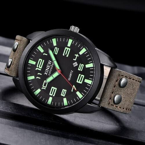 Cmk Men's Watch With Leather Strap