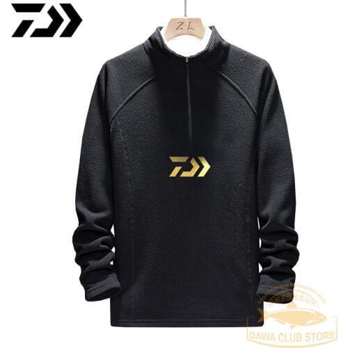 2020 DAWA Fishing Sportswear Winter Granular Fluff Fishing Clothing Warm Fleece Outdoor Fishing Sweatshirt Oversized Size M-8XL
