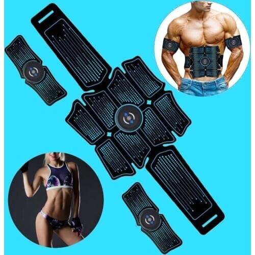 EMS Abdominal Trainer Fitness Equipment Training Muscle Exerciser Stimulator Belt Belly Arm Massage USB Charged Sport Fitness