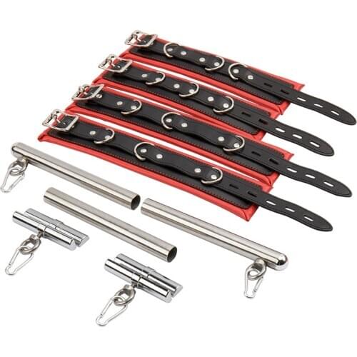 Erotic Detachable Spreader Bar Ankle Hand Cuffs Fetish Slave bdsm Bondage Restraints Handcuffs Adult Games Sex Toys for Couples