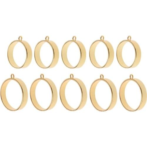 Jewelry Findings 5Pcs Round Framework Open Back Bezels Pendant Blanks for Resin Jewelry Making