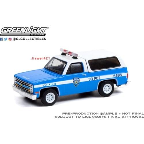 GreenLight 1:64 1985 CHEVROLET K-5 pioneer -NYPD New York Police Department limited Collection diecast simulation model car toys