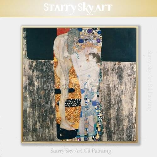 Gustav Klimt Three Ages Of Woman Canvas Painting On The Wall Reproductions Gustav Klimt Wall Art Canvas Pictures For Living Room