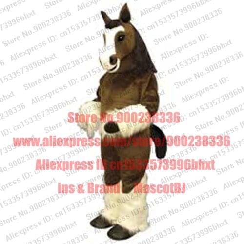 Brown Horse Mascot Costume Fursuit Halloween Suit Cosplay Christmas Brand New Complete Birthday For all
