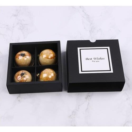 14.6*14.6*5cm 4 pcs Black Paper Cake Box Blank Paper Chocolate Candy Cookies Gift Box 100pcs/lot Free shipping SN3831