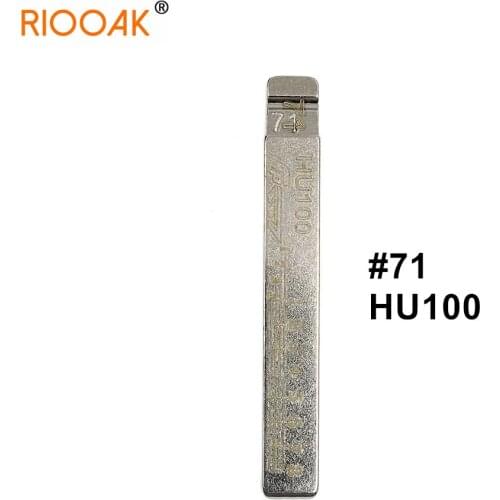 5pcs HU100 #71 2 In 1 Lishi Key Blade Uncut Metal Shearing Teeth Blank Engraved Line Blade For Buick Opel Cadillac