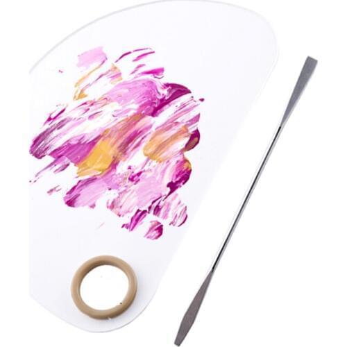 Blending Pigment Spatula Cosmetic Foundation Acrylic Beauty Tools Pallet Supplies Nail Art Palette Transparent Makeup Palettes