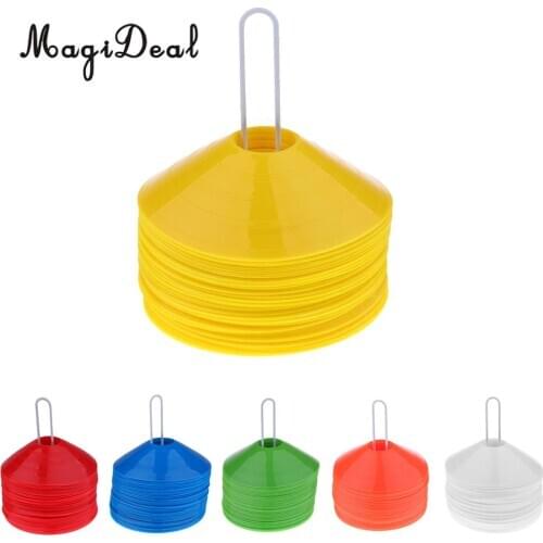 MagiDeal 50 Pieces Sport Soccer Mini Disc Cones Football Agility Taining Aids / Boundary Marker Saucer Cones