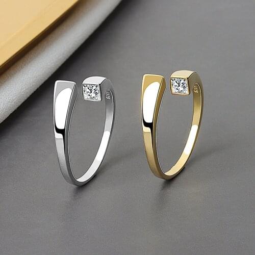 Fashion Gold Silver Color Open Rings Geometric Vintage Ins Rings For Women Wedding Jewelery