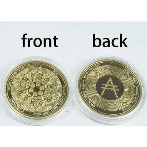 0.999 Silver Gold Plated Dogecoin Doge Cadano ADA IOTA FIL Coin Cryptocurrency Coin