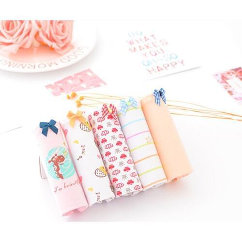 2019 New Cotton Cartoon Animals Print Girls' Underwear Lovely Young Womens Underwear 5 Style Student Triangle Pants 12-22year