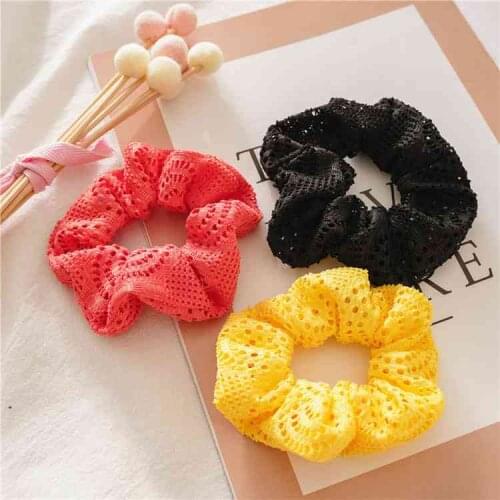 New Hollow Color Large Intestine Circle Female Simple Style Hot Handmade Hair Circle Headdress