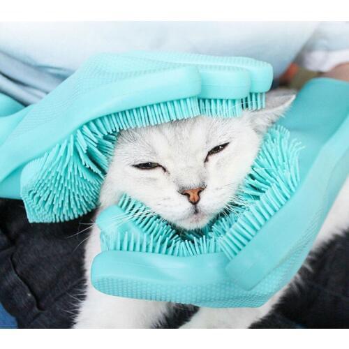 1 Pair Cat grooming glove for cats wool glove Pet Hair Deshedding Brush Comb Glove For Pet Dog Cleaning Massage Glove For Animal