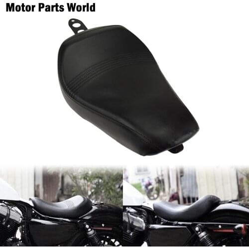 Motorcycle Solo Seat Front Driver Cushion Seat Pad Leather Black For Harley Sportster XL48 1200X 72 1200V 2016-2018 2019 2020