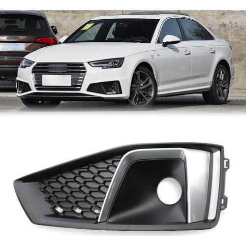 Car Front Bumper Grille Front Right Fog Light Lamp Cover Grill For Audi A4 B9 S-LINE S4 2018 2019 2020