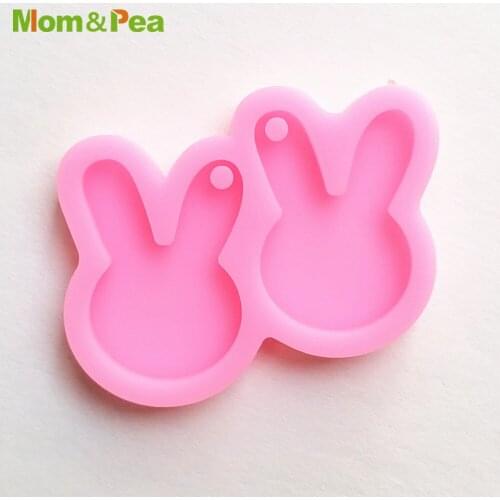 YS8041 Rabbit Head Shaped Super Glossy Silicone Mold For Key Chains Phone Decoration Fondant Mould Resin Epoxy DIY Tools