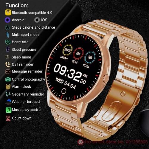 Rose Gold Smart Watch Men Women Smartwatch Electronics Smart Clock For Android IOS Bluetooth Fitness Tracker New Trosmart Brand