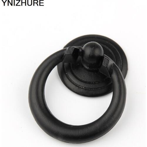 YNIZHURE 34*25mm 20PCS Circle Color Gold Silver Black Ring Zinc Alloy Door Handles Pulls Cabinet Antique Furniture Hardware