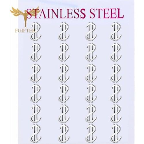 2021 Womens Trend Jewellry Rock Dollar Earrings Silver Color $ Stainless Steel Stud Earring Set Ear Piercing Jewelry Wholesale