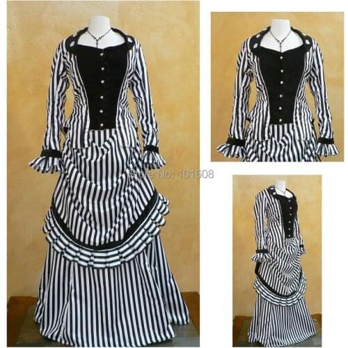 Victorian Corset Gothic/Civil War Southern Belle Ball Gown Dress Halloween dresses US 4-16 R-358