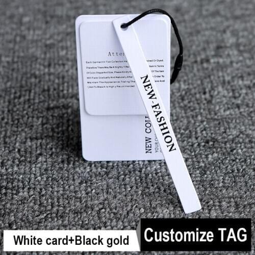 1mm 700g Thickened special embossing White card+Black gold Clothing trademark custom paper production Factory Template selection