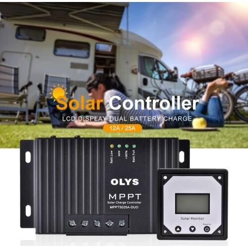 10A/12A/25A 12V MPPT Solar Charge Controller Bluetooth Solar Panel Charge Regulator Dual Battery Charging
