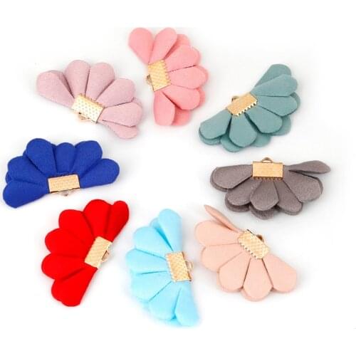 10pcs 20mm Gold Caps Cloth Flower Tassel Earring Charms Pendants For Jewelry Making DIY Accessories