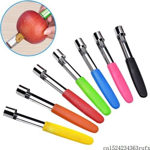 100 Pcs Stainless Steel Fruit Corer Core Remover Easy Twist Core Seed Remover Pitter Seeder Kitchen Tool